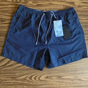NWT Brave Soul Polka Dot Swim Shorts Navy